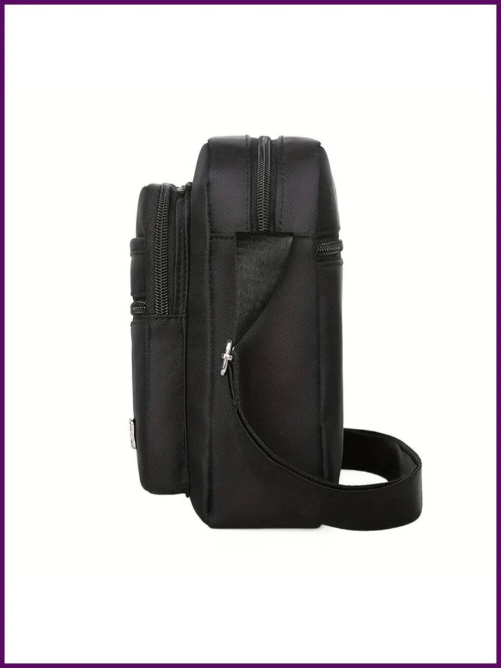 Men's Casual Crossbody Sling Bag Durable Fabric Multi-Pocket
